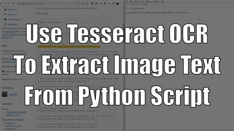 ocr tesseract|Using Tesseract OCR with Python .